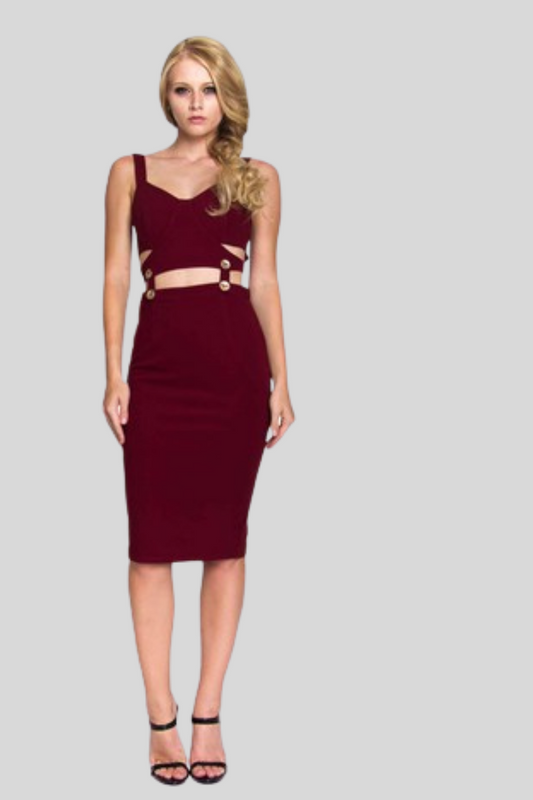 Chic Cut-Out Glamour Dress 💃🌹 – Bold Elegance in Every Shade