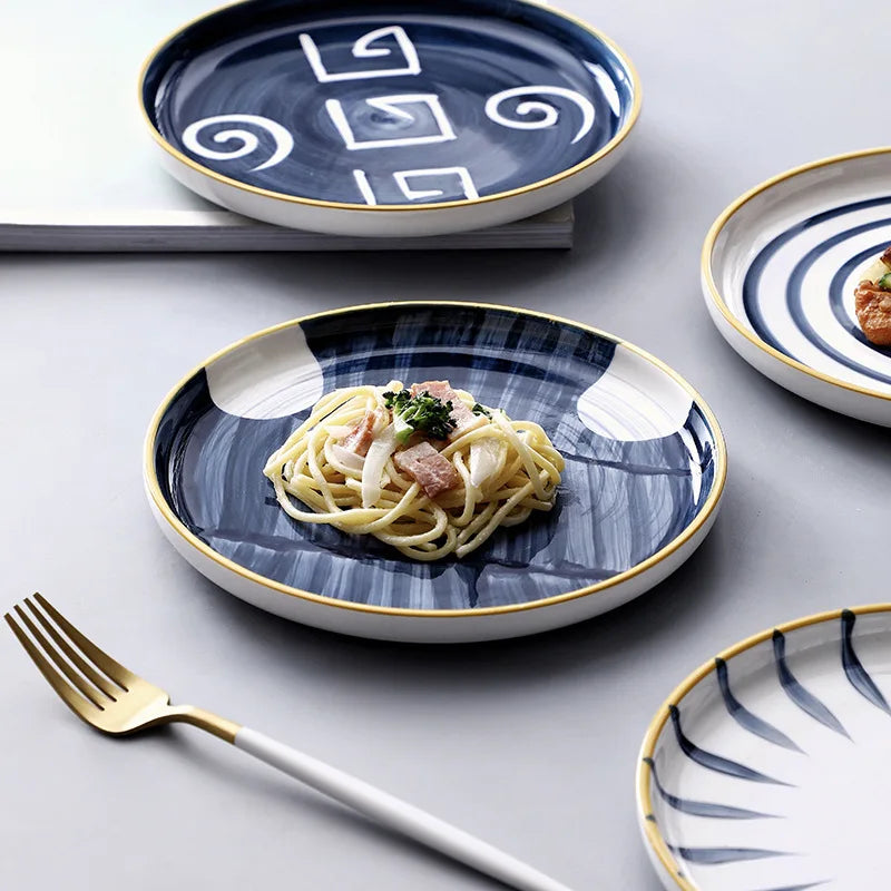 Japanese Bone China Sushi & Salad Plate Collection