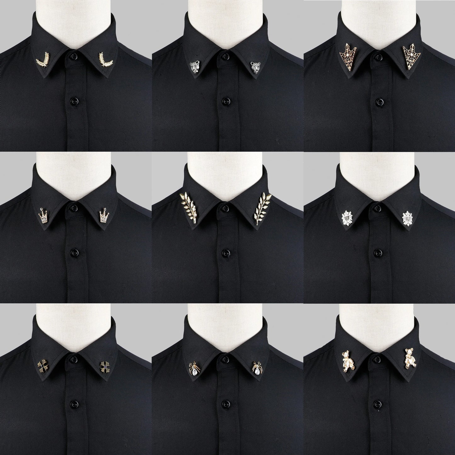 Dapper Essentials: Luxe Suit Shirt Collar Pins for Men