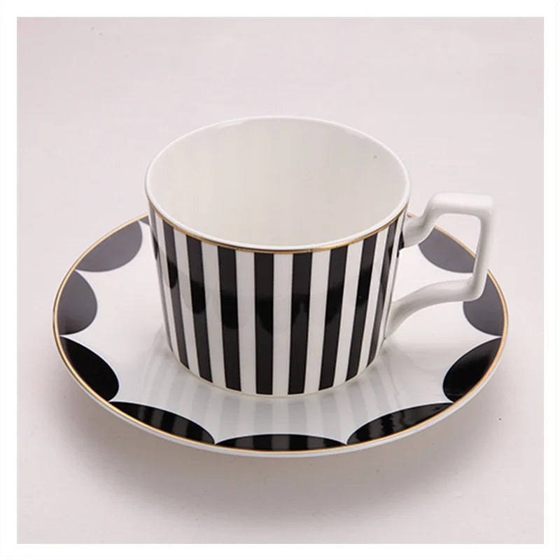 Geometric Elegance Bone China Dinnerware Set