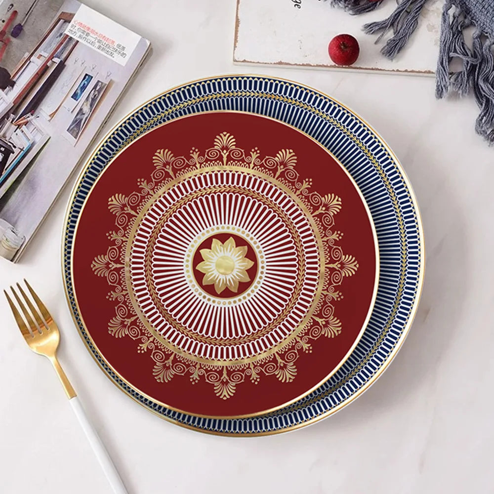 Elegant European Bone China Dining Ensemble