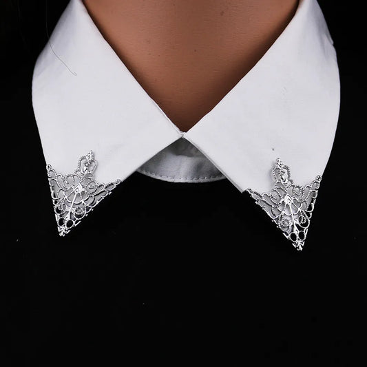 Geometric Elegance: Triangle Collar Pins for the Modern Gentleman