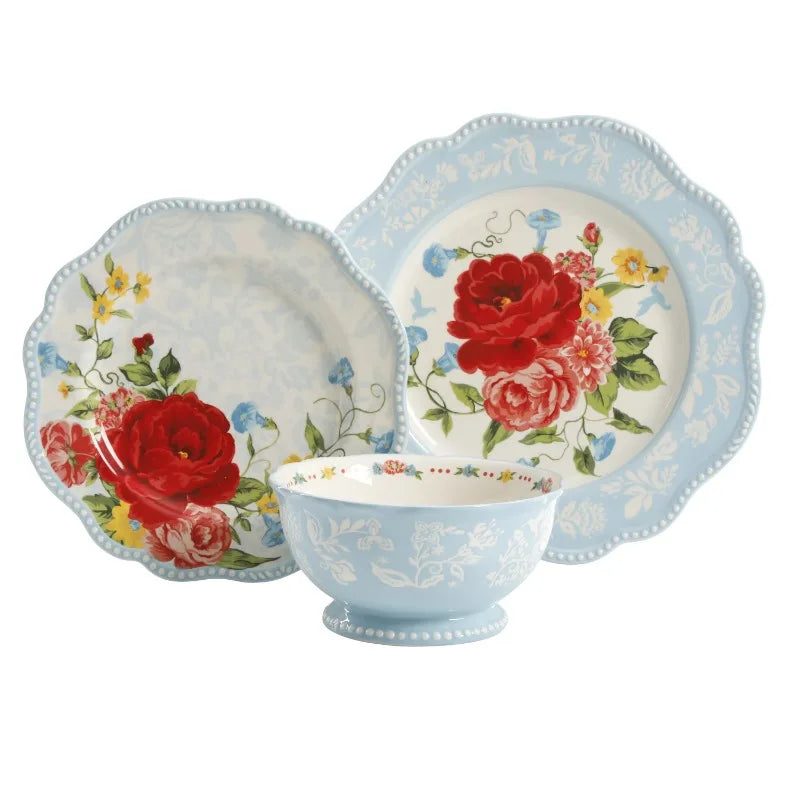 Rose Bliss 12-Piece Dinnerware Collection