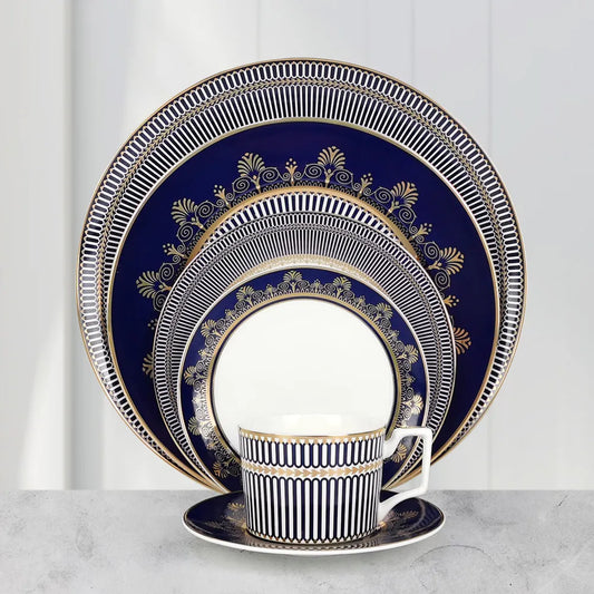 Elegant European Bone China Dining Ensemble