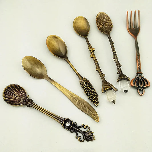 Vintage Palace 6-Piece Dessert Fork & Spoon Ensemble