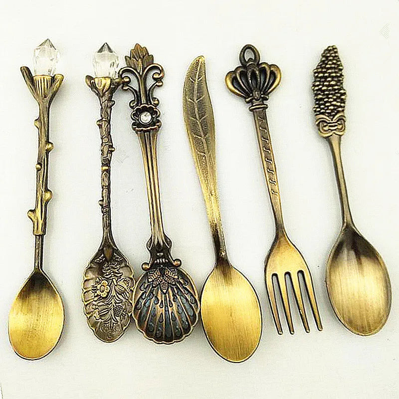 Vintage Palace 6-Piece Dessert Fork & Spoon Ensemble