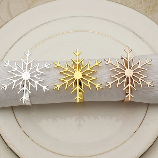 1pcs Winter Whimsy: Snowflake Napkin Ring