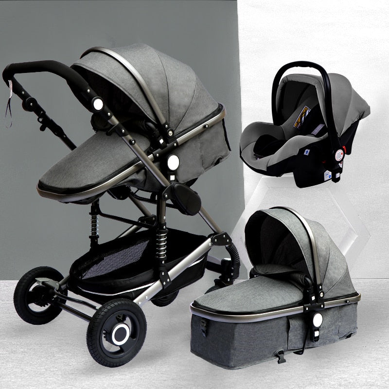 Deluxe 3 Piece Baby Stroller And Carriage