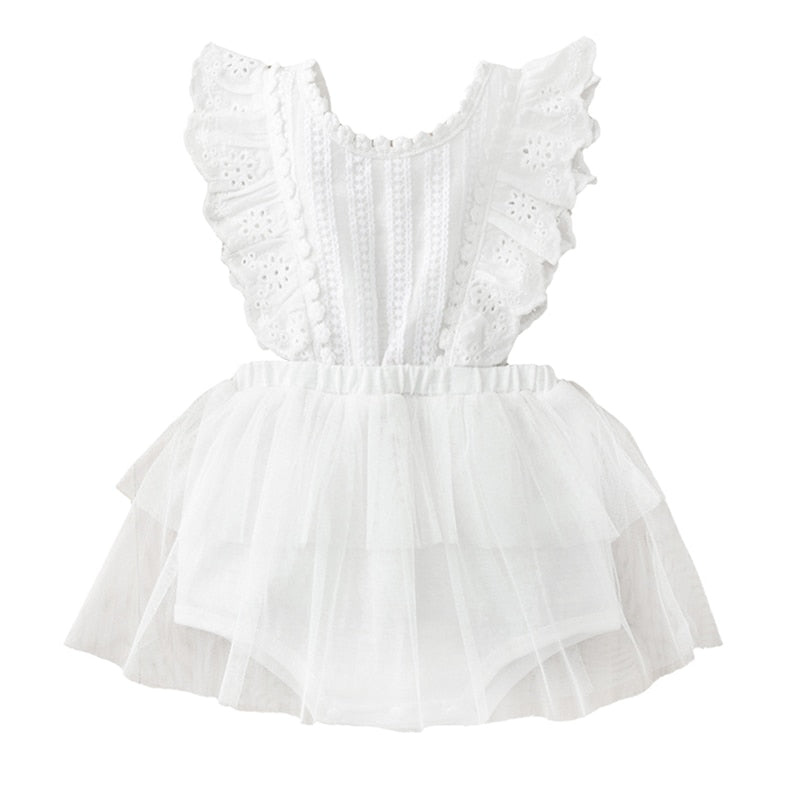 White Lace Tutu For Baby Girls