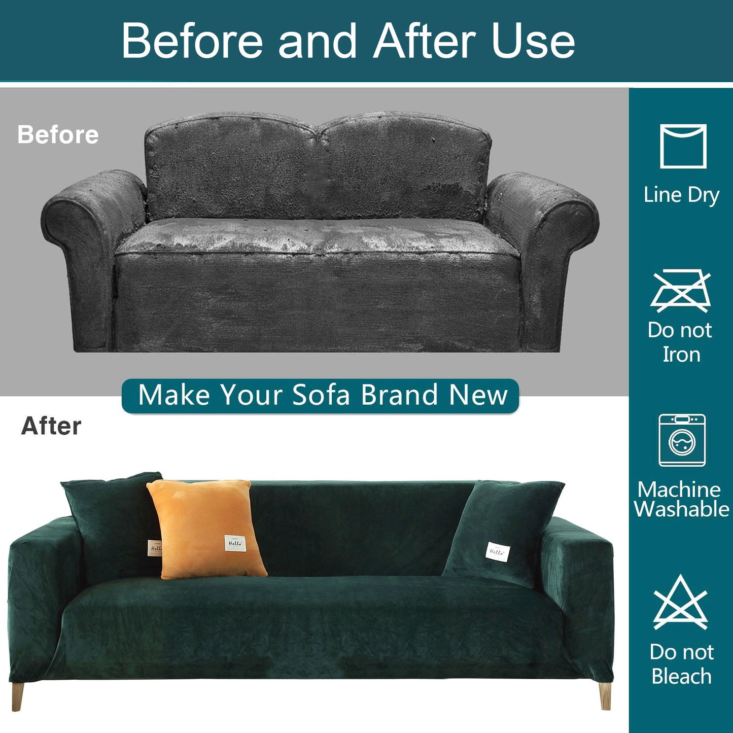 Deluxe Velvet Sofa Covers