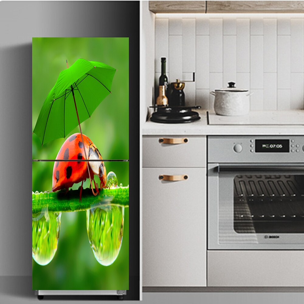 Refrigerator Door Cover Stickers Wallpaper