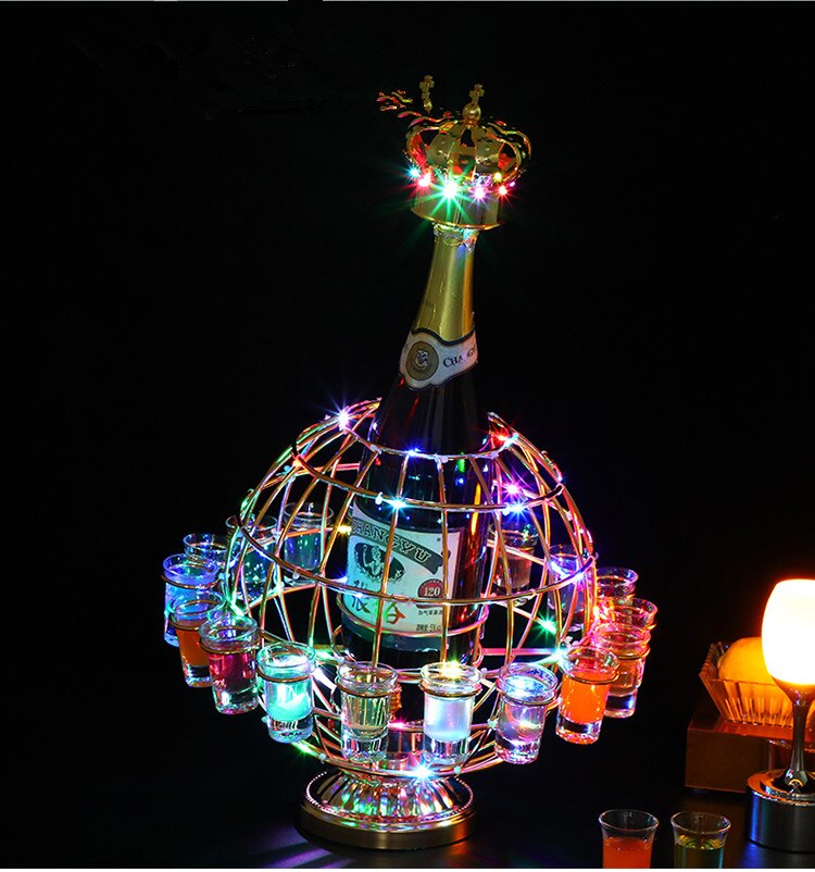 LED Globe Wine Bottle Holder