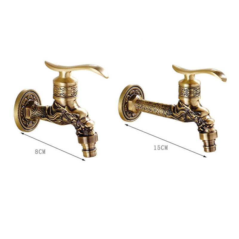 Antique Design Brass Outdoor Garden Laundry Room Faucet