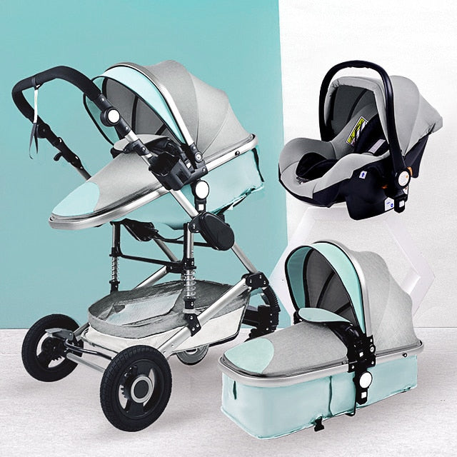 Deluxe 3 Piece Baby Stroller And Carriage