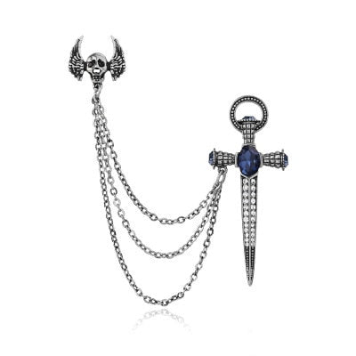 Suit Tassel Chain Lapel Pin