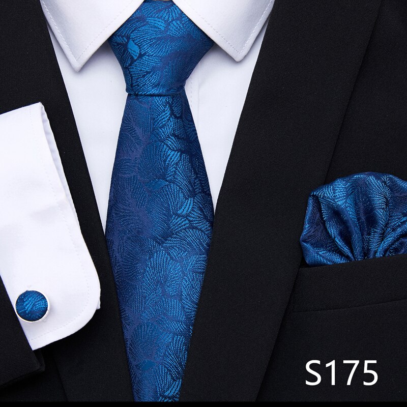 Silk Neck Tie Handkerchief & Cuff Link Set