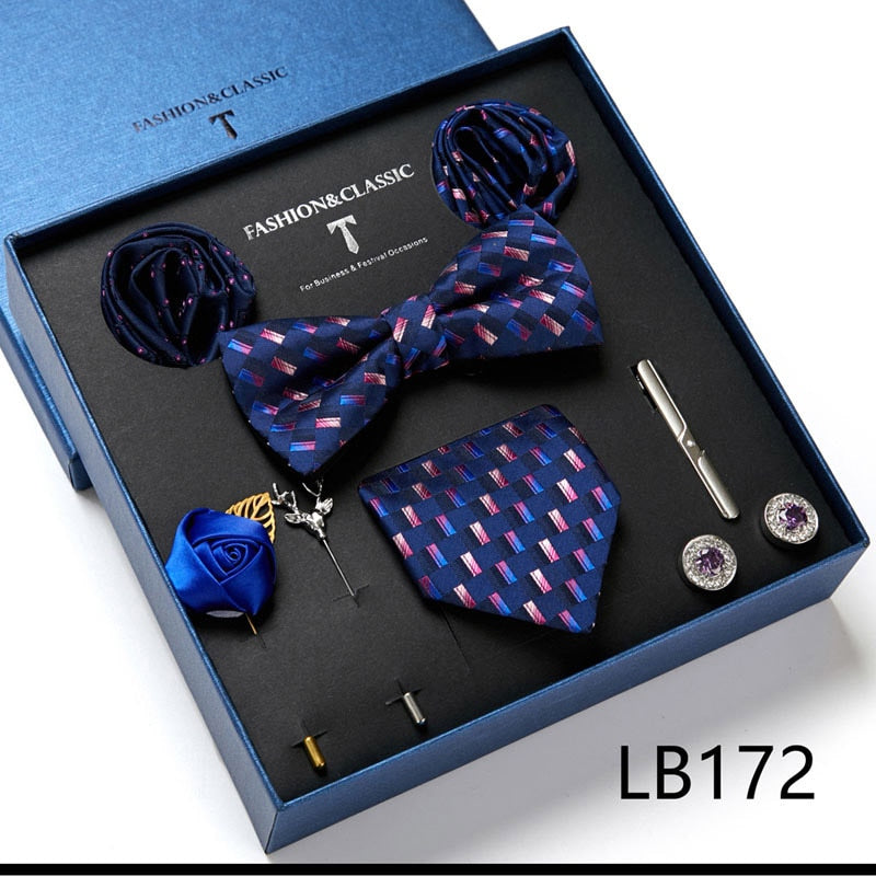 8 Piece Men's Luxury Neck Tie Gift Box Set