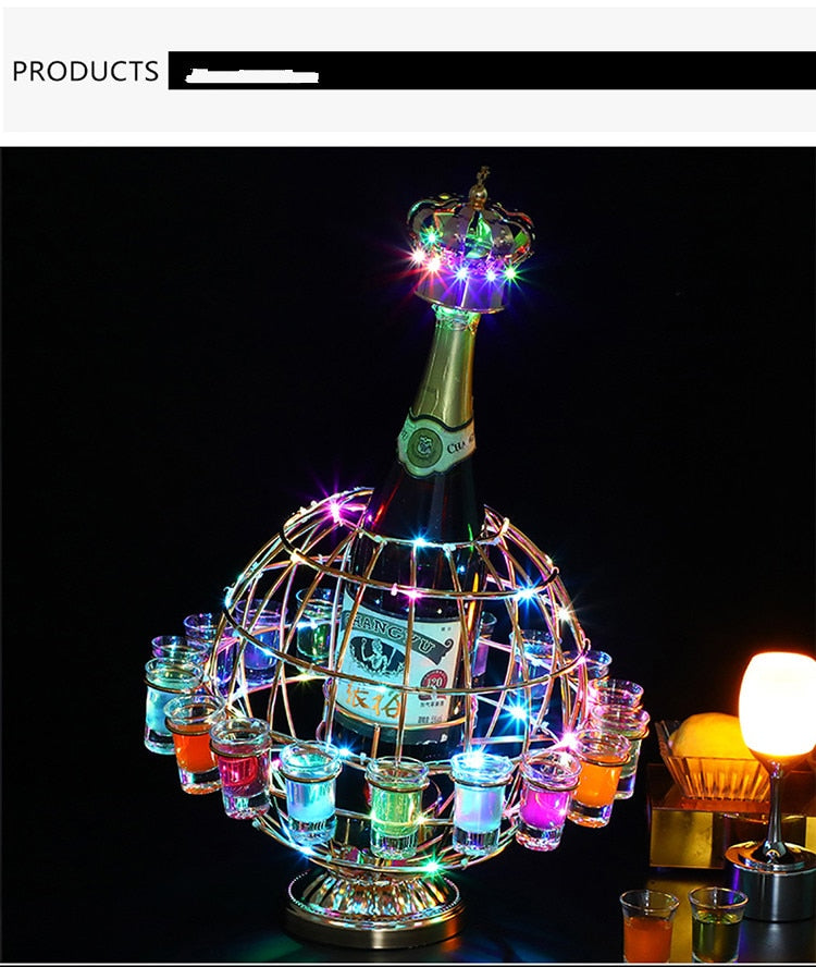 LED Globe Wine Bottle Holder