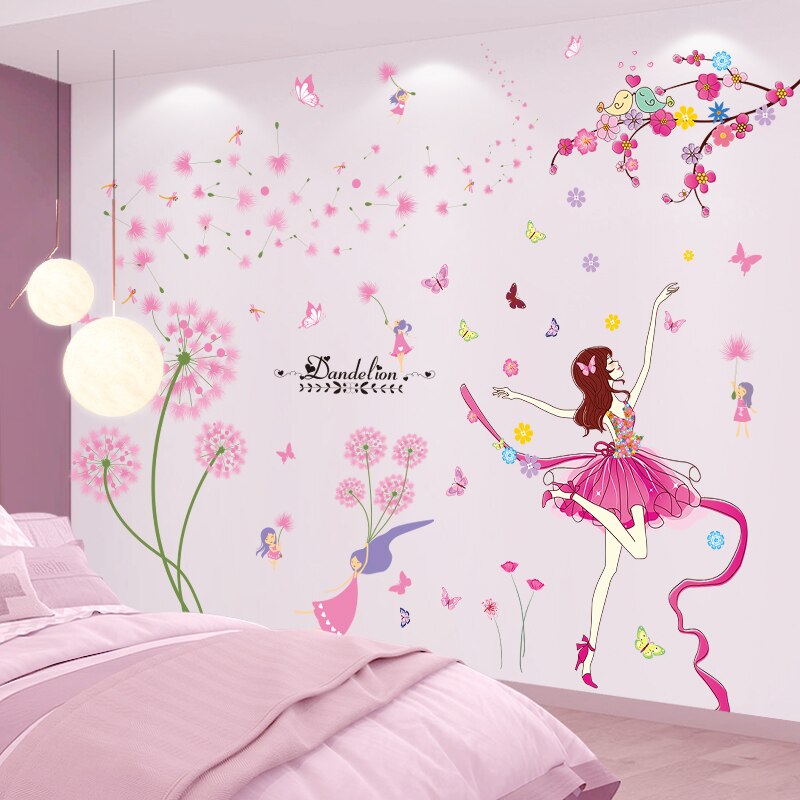 Cute Kids and Babies Flower Princess Wall Art Sticker Decal