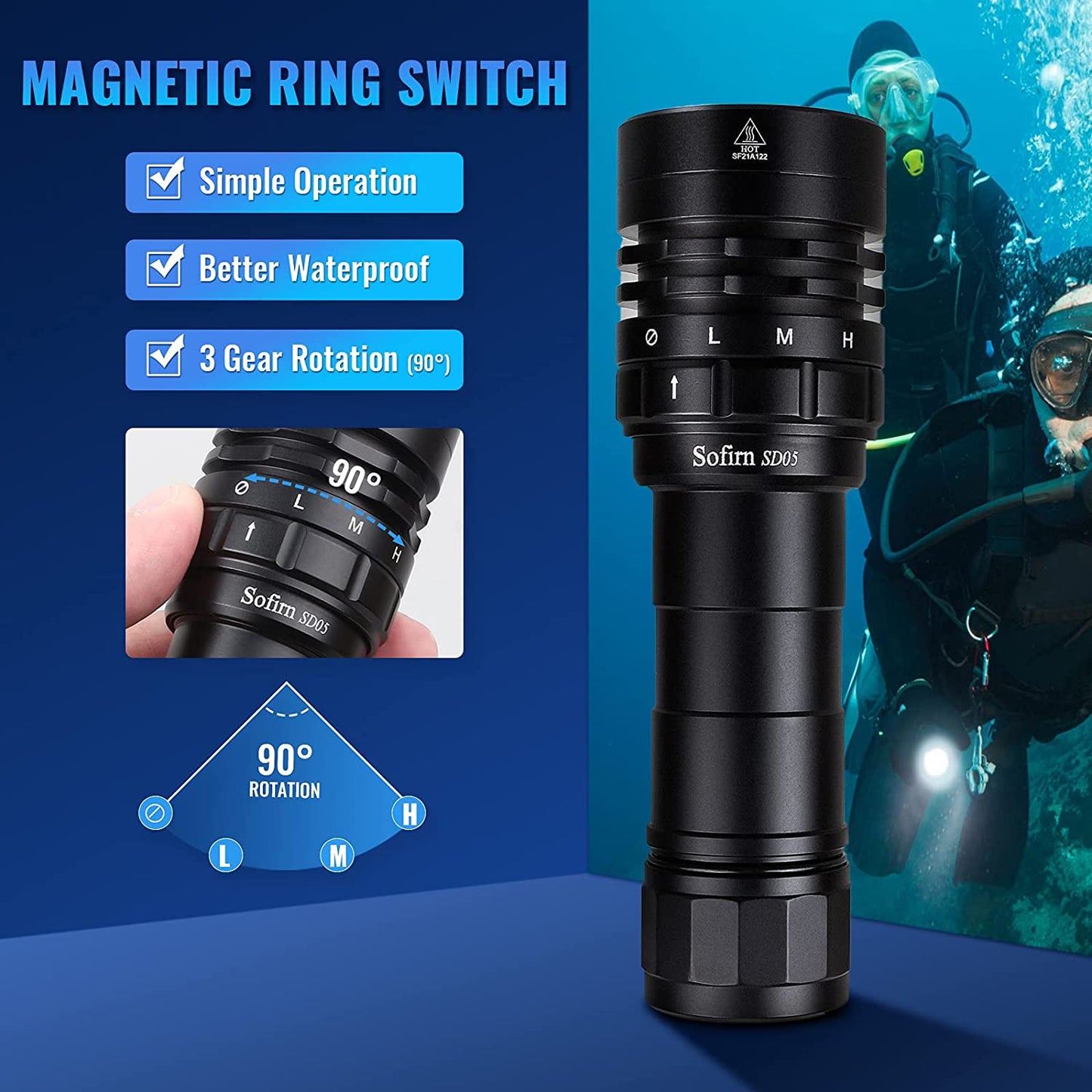 Scuba Dive Bright Underwater Flash Light