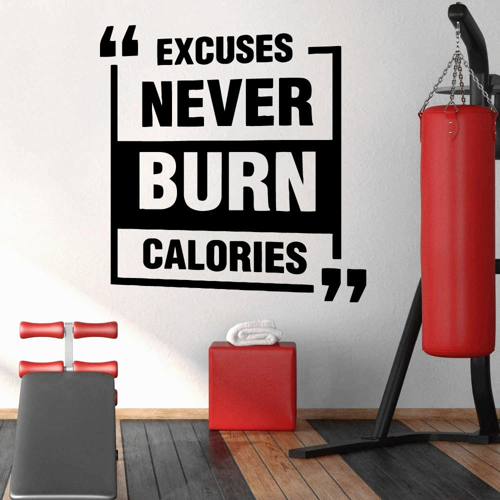 Fitness Motivational Quotes Wall Art Stickers