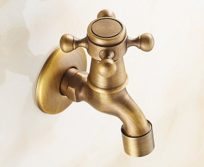 Antique Design Brass Outdoor Garden Laundry Room Faucet