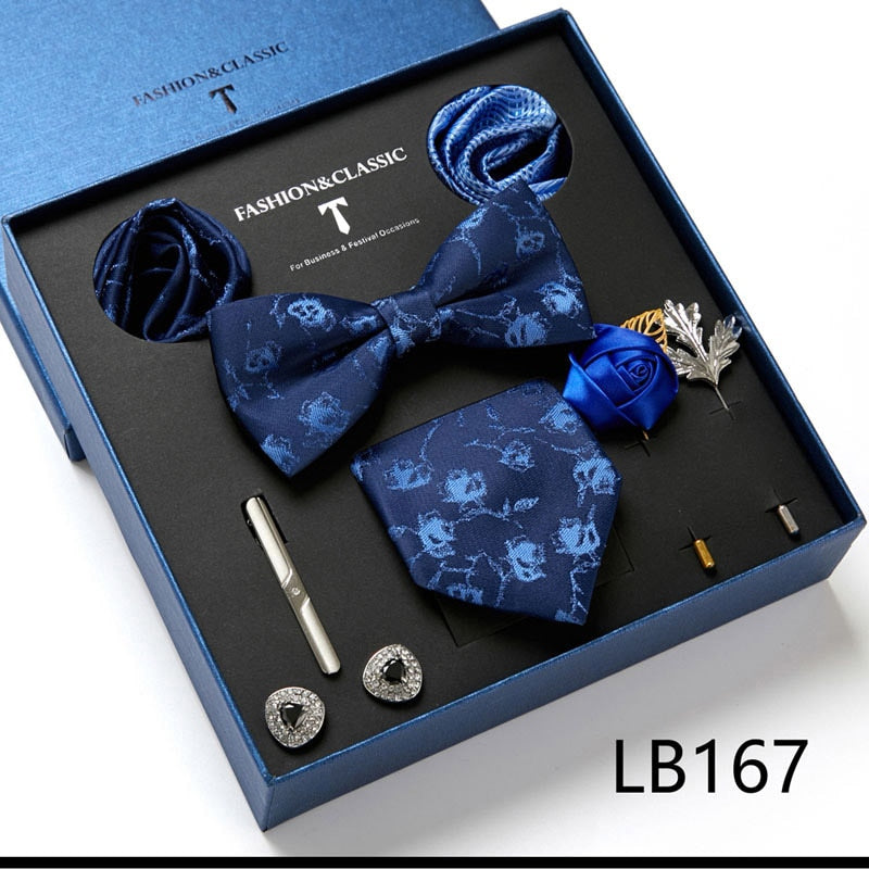 8 Piece Men's Luxury Neck Tie Gift Box Set