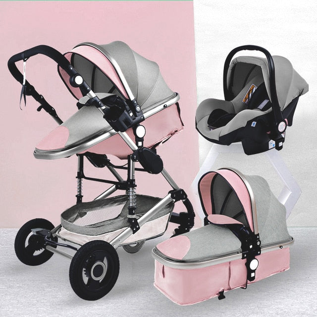 Deluxe 3 Piece Baby Stroller And Carriage