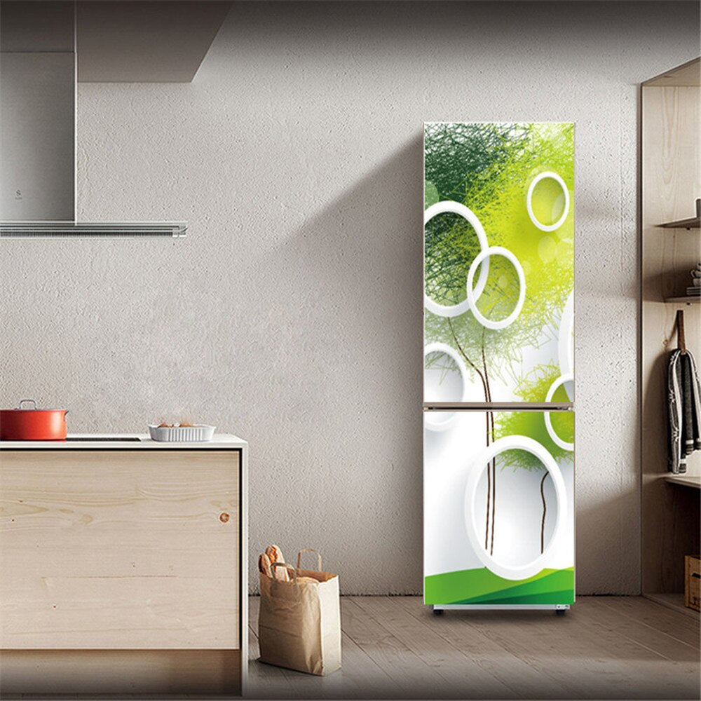 Refrigerator Door Cover Stickers Wallpaper