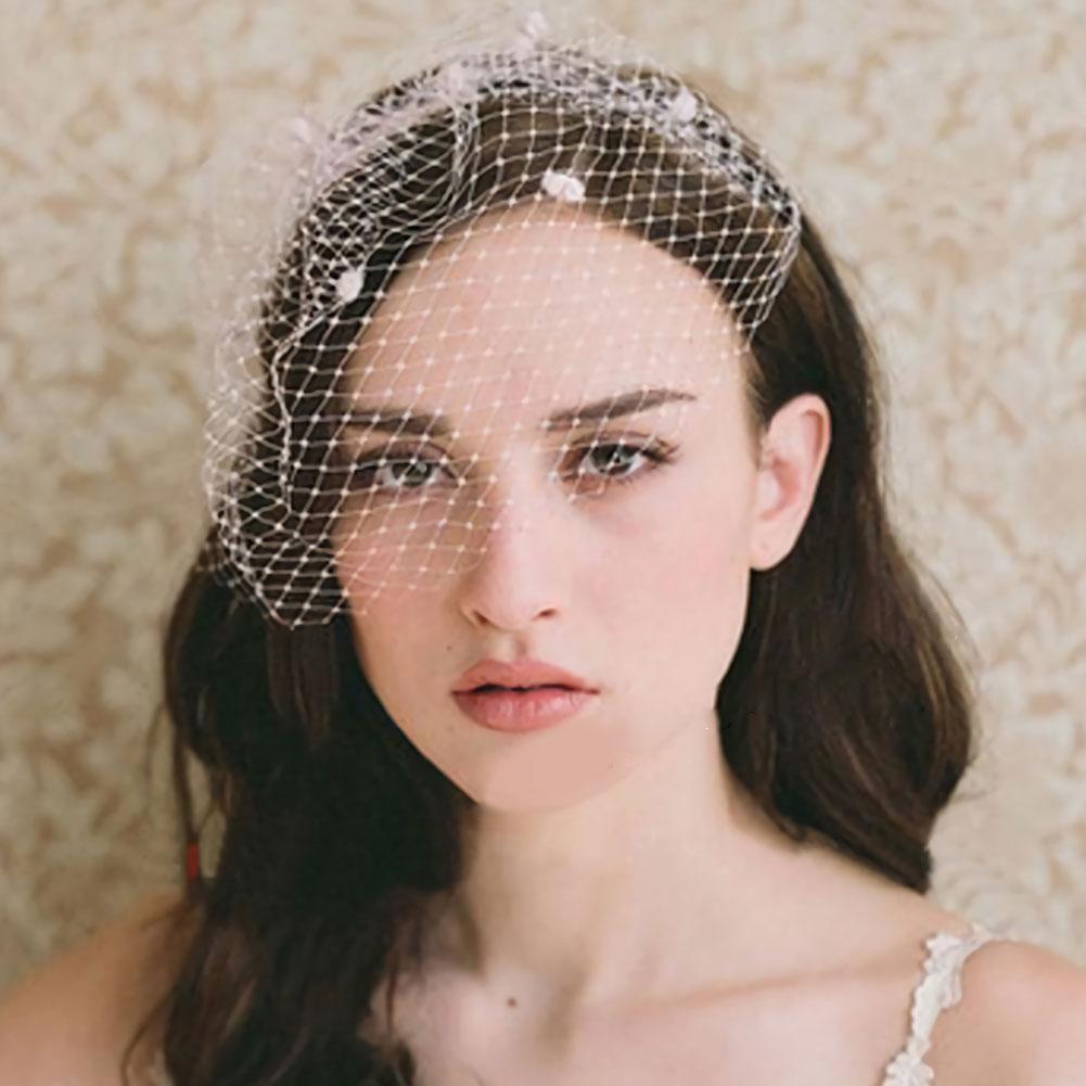 Classic Bridal Net Veil Hat