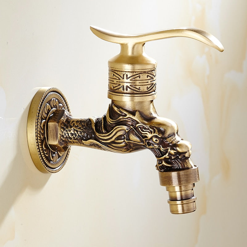 Antique Design Brass Outdoor Garden Laundry Room Faucet