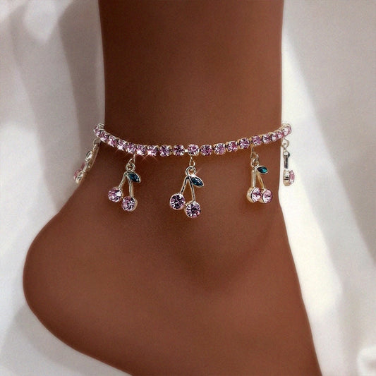 Women's Cherry Fruit Anklet