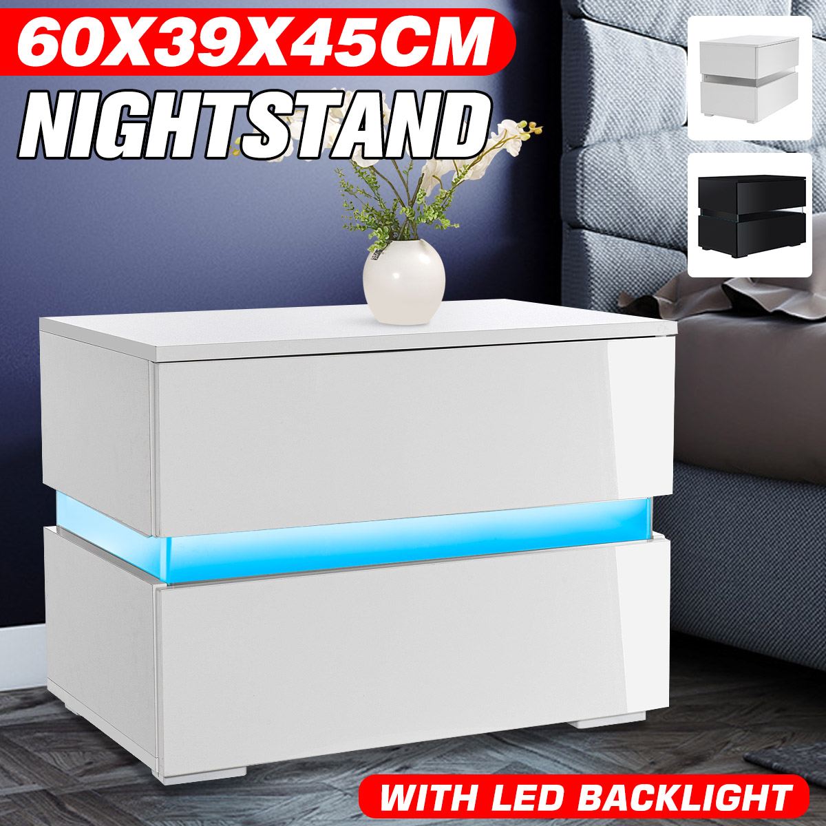 Lit Modern Coffee Table Night Stand