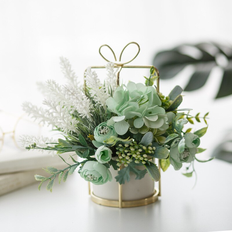 Rose Bouquet Centerpiece Potted Flower