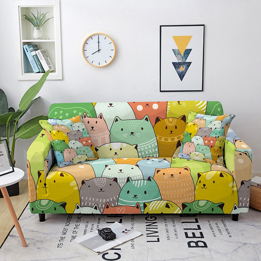 Enchanted Menagerie: Whimsical Animal Sofa Cover Series