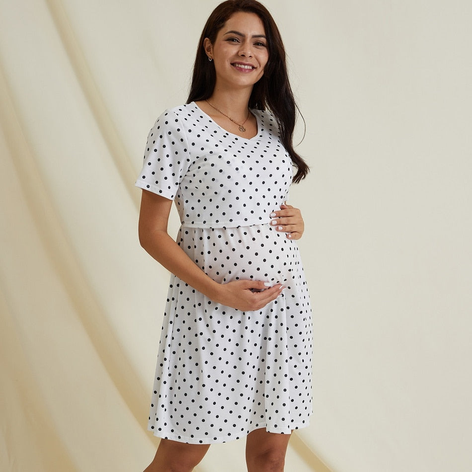 Cropped T-Shirt Maternity Dress