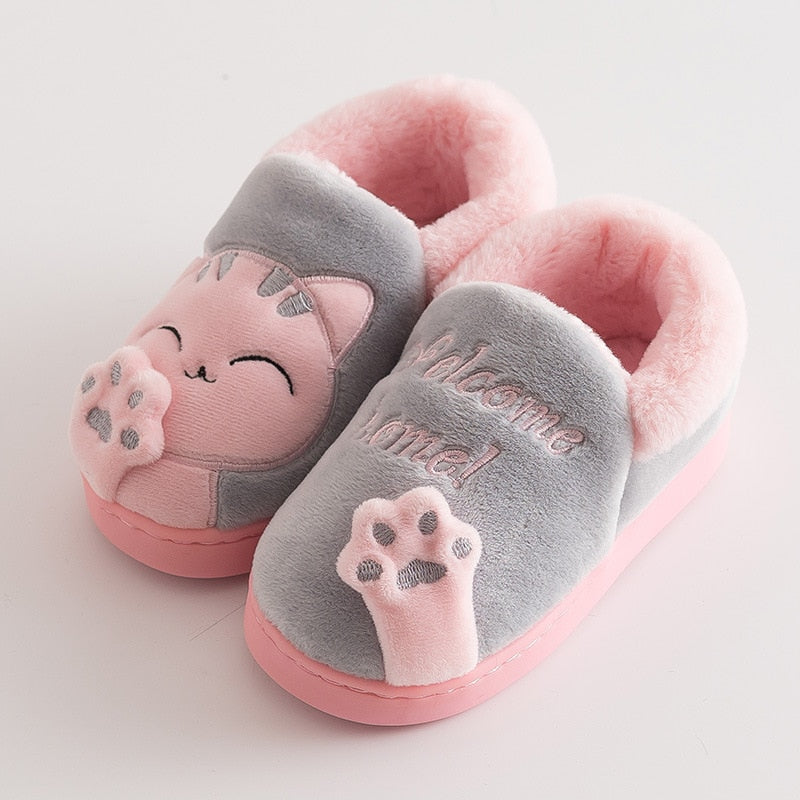 Kids Plush Warm House Slippers