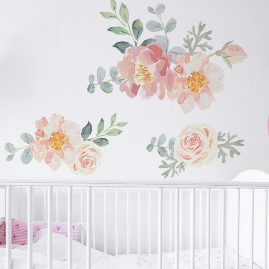 Floral Design Removable Wall Art Sticker Mural