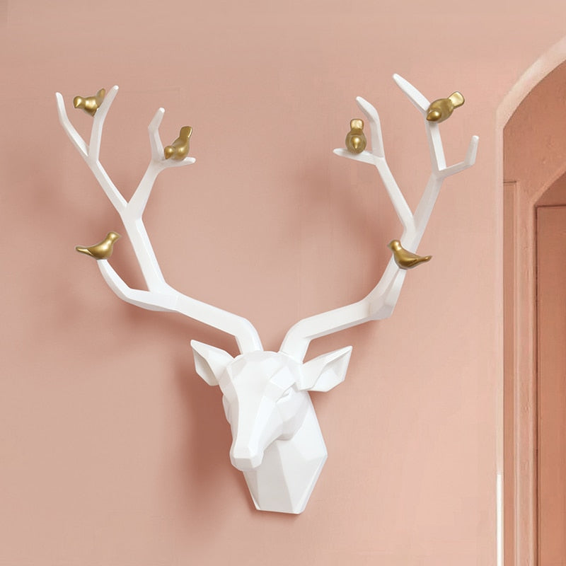 Deer Head Abstract Sculputre Wall Art