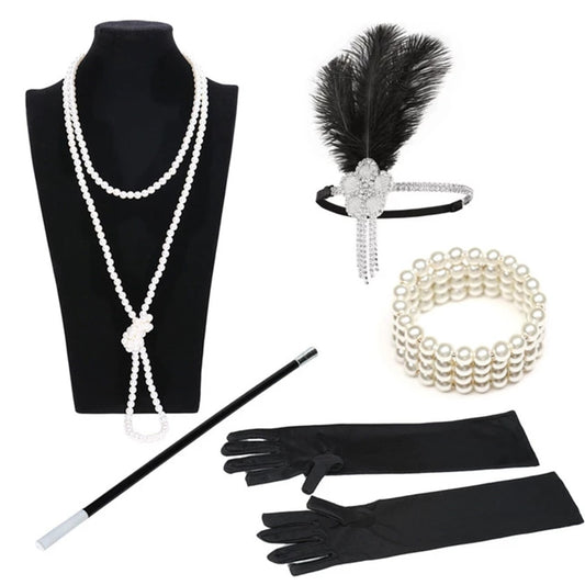 Vintage Great Gatsby Era 5 Piece Accessory Set