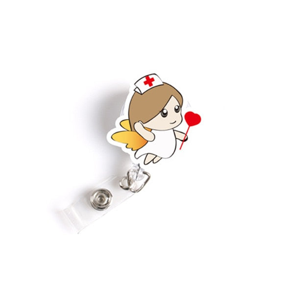 Cute Nurse's Badge Holder Clip