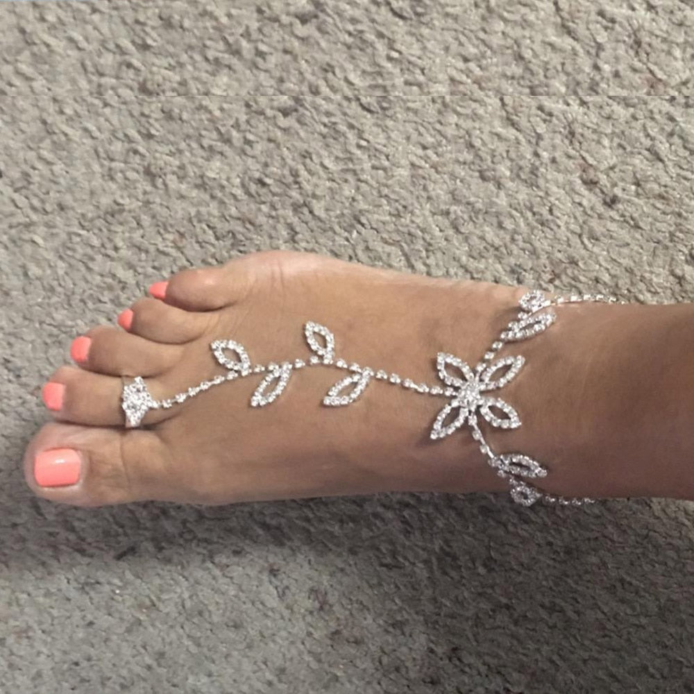 Women's Leaf Design Anklet Jewelry