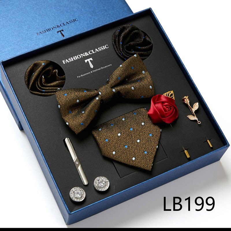 8 Piece Men's Luxury Neck Tie Gift Box Set