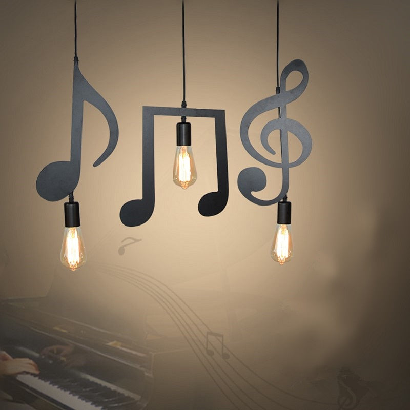 Music Art Pendant Suspension Ceiling Light (Without Bulb)