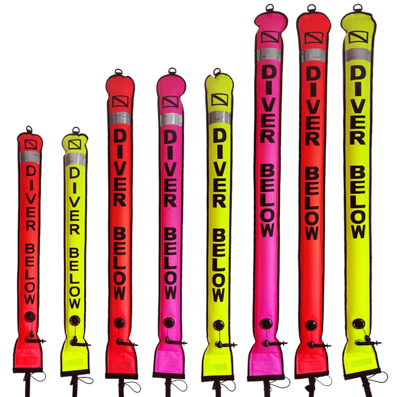 Multi Colored Safety Signage Scuba Diving Surface Marker Buoy