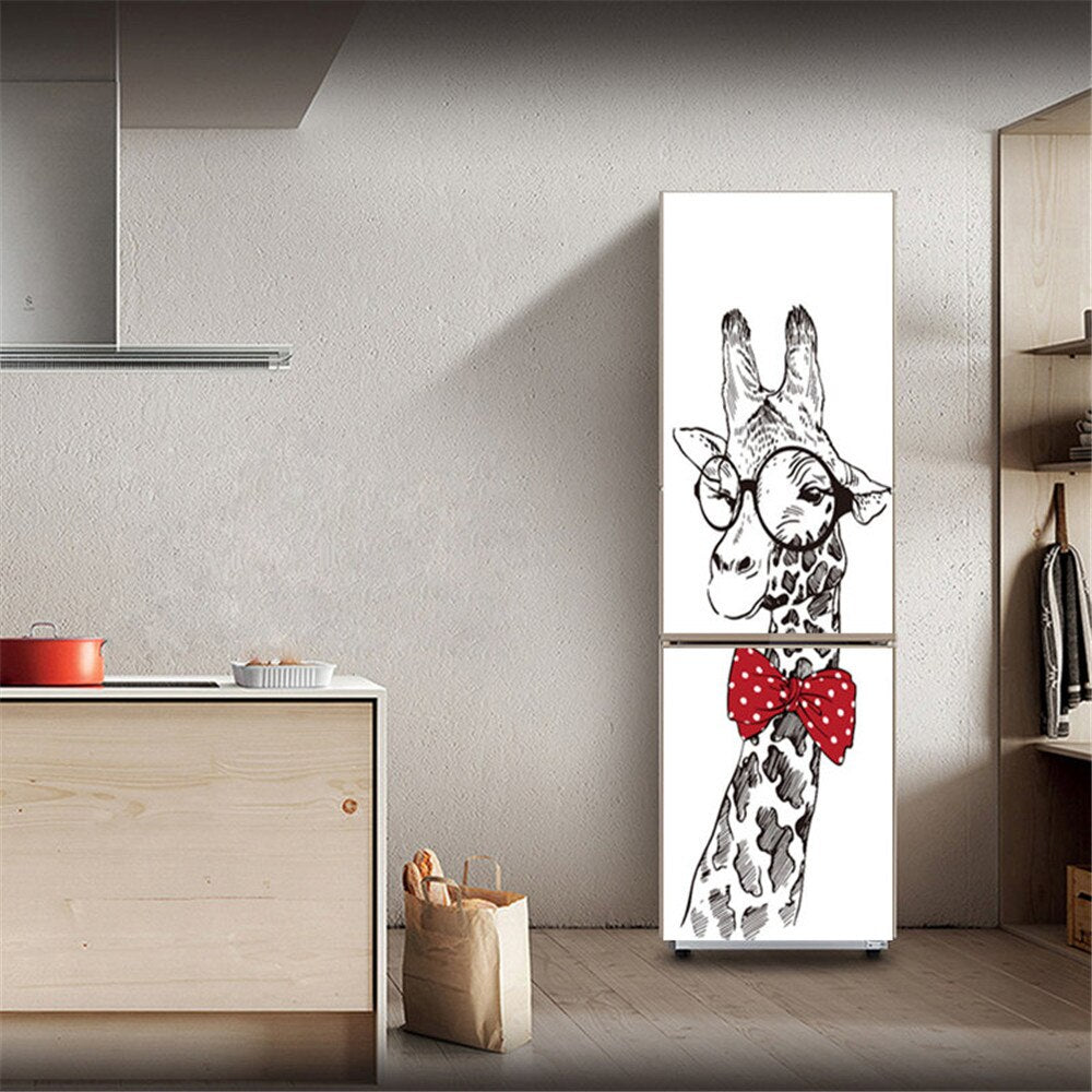 Refrigerator Door Cover Stickers Wallpaper