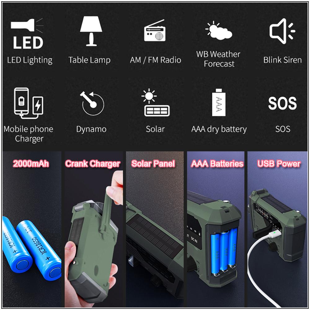 AM FM Radio With Lamp & Cell Phone Charger