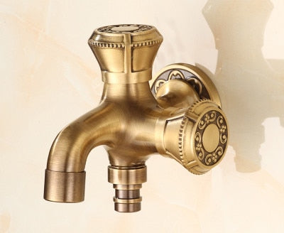 Antique Design Brass Outdoor Garden Laundry Room Faucet