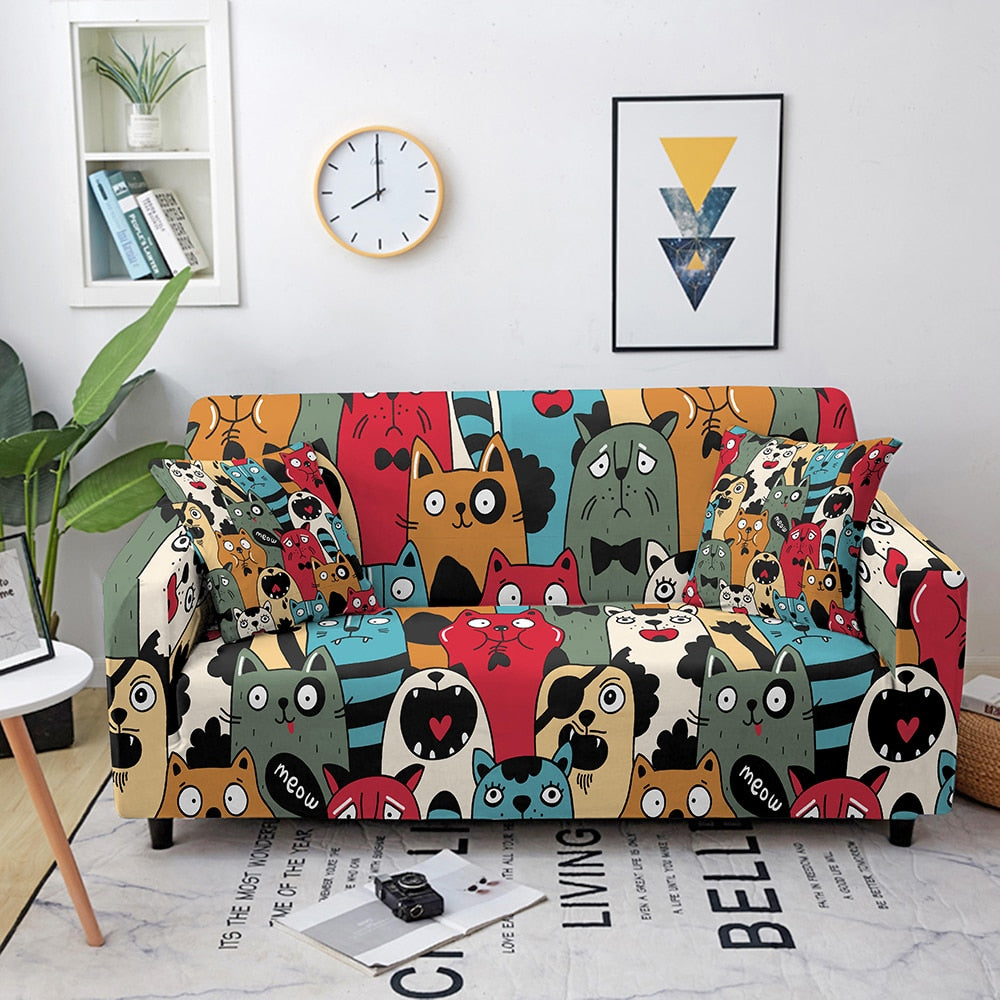 Enchanted Menagerie: Whimsical Animal Sofa Cover Series