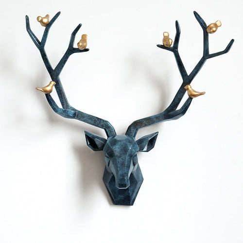 Deer Head Abstract Sculputre Wall Art